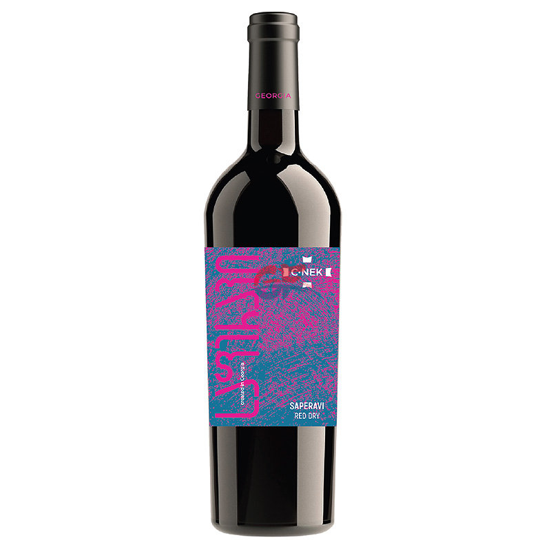 Rotwein Saperavi 2021, Georgischer Trocken Wein, 8,90 € C.NEK,