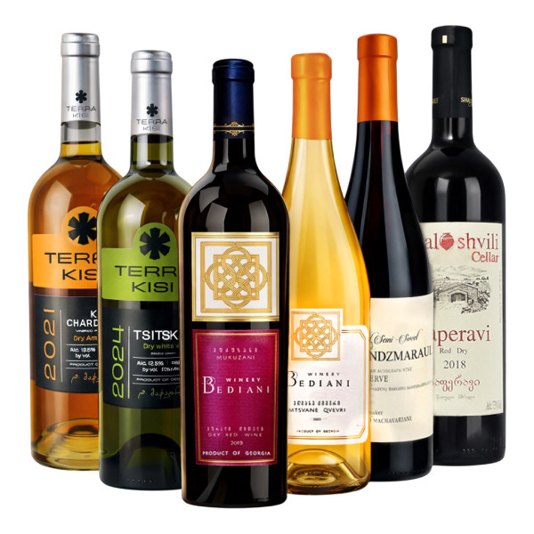 6er Georgien Deluxe Weinpaket - ausgewählte Spitzenweine